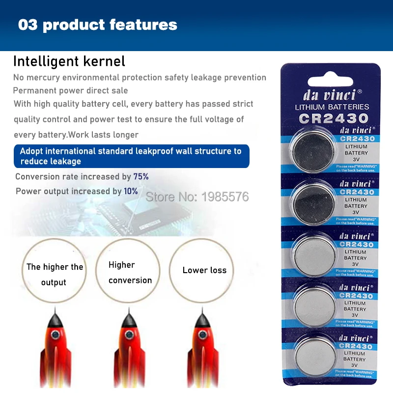 بطاريات ليثيوم أيون 3 فولت ، 15 قطعة ، للآلة الحاسبة ، الألعاب ، CR2430 ، DL2430 ، BR2430 ، ECR2430 ، KL2430 ، KCR2430