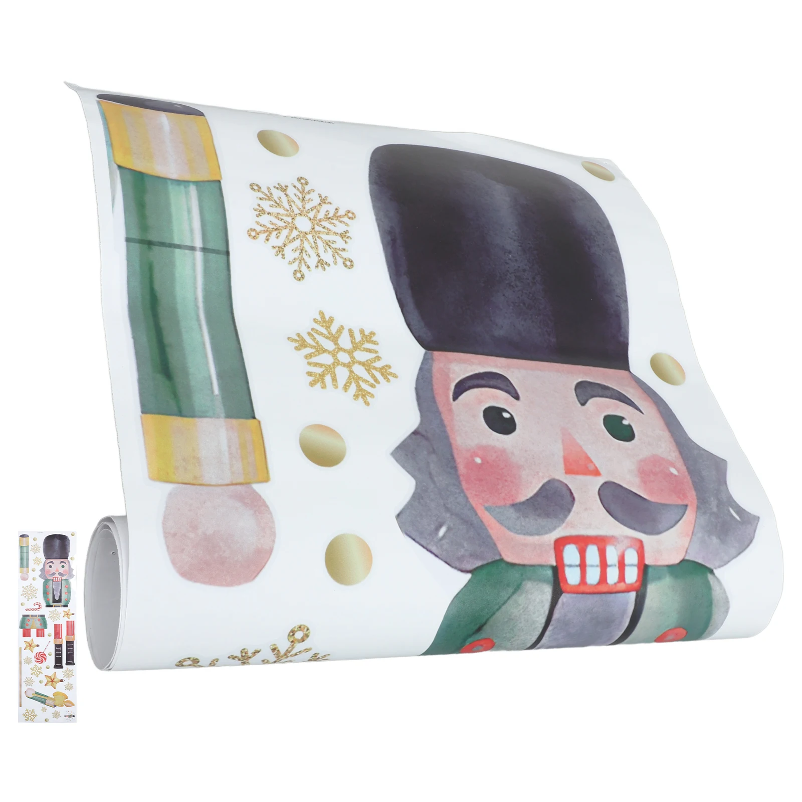 

1Set Christmas Nutcracker Wall Stickers Holiday Window Decals Snowflake Door Stickers Classroom Xmas Winter Room Decoration