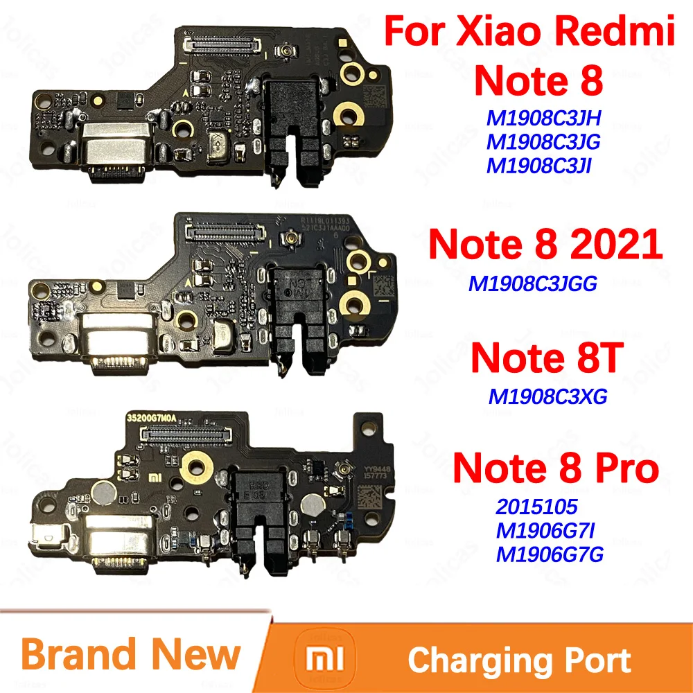 100% Brand New Original Charging Port For Xiaomi Redmi Note 8 Pro 8T 2021 Quick Fast USB Charger Dock Board Connect Flex M1908C3