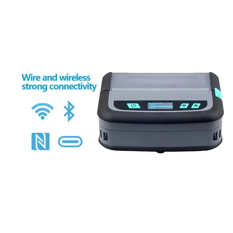 4-inch mini 110mm portable thermal printer, transport label printer, NFC inkless wireless ticketing barcode printer