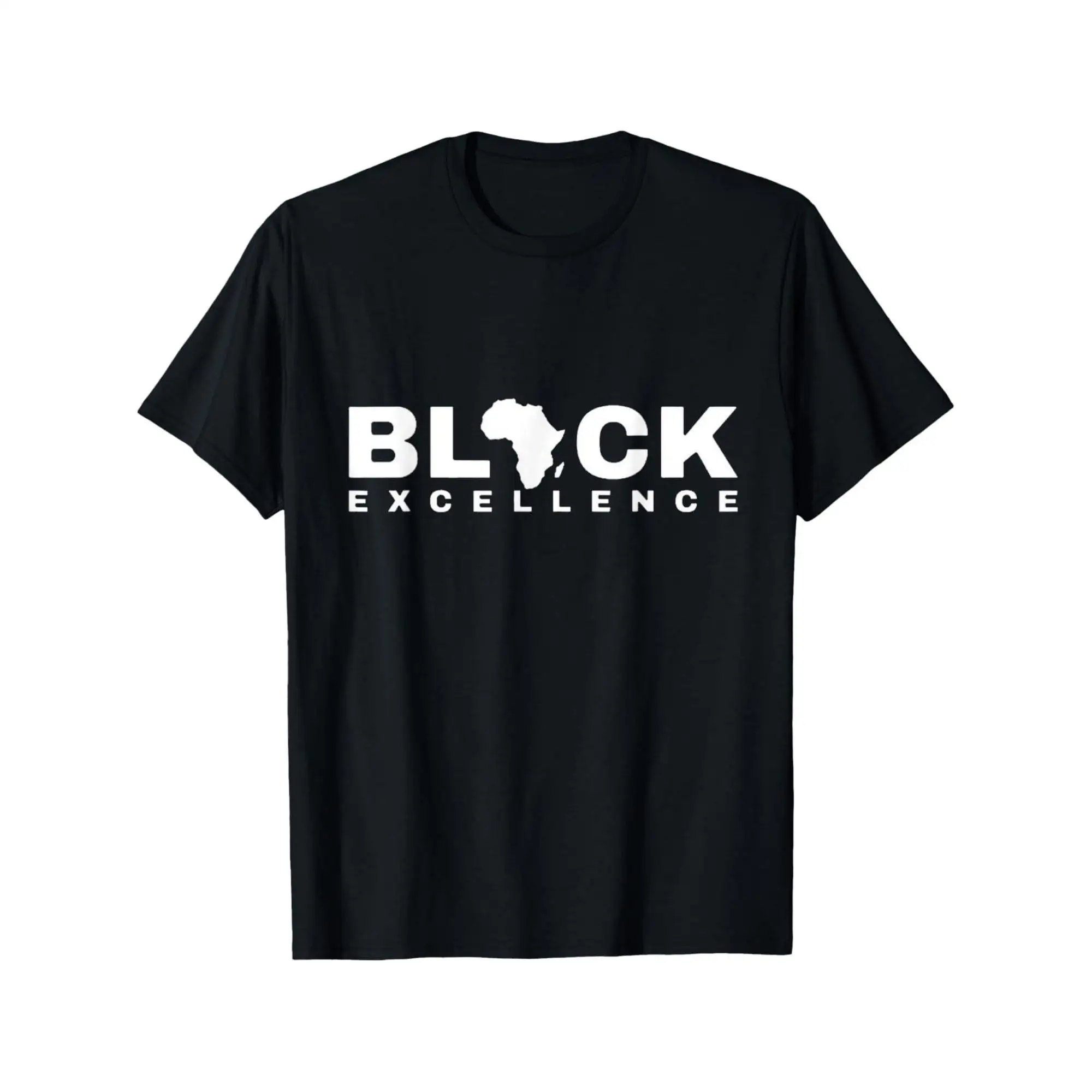 

Men's Black History Month T-Shirt - Afro American Melanin Power Africa Map Graphic, Short Sleeve Round Neck Casual Tee