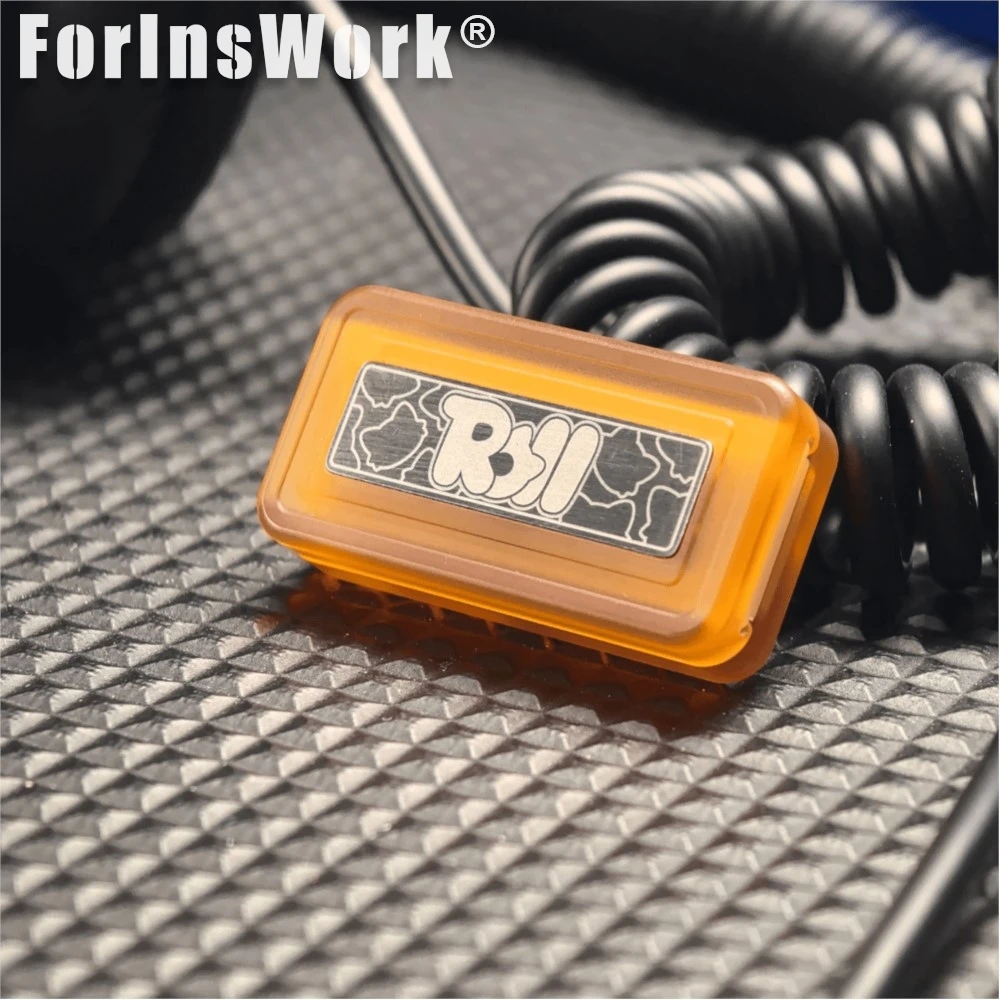 Rolledc Tiger Skin Pattern Mechanical Push Slider Quick Disassembly Crisp Tactile EDC Stress Relief Toy