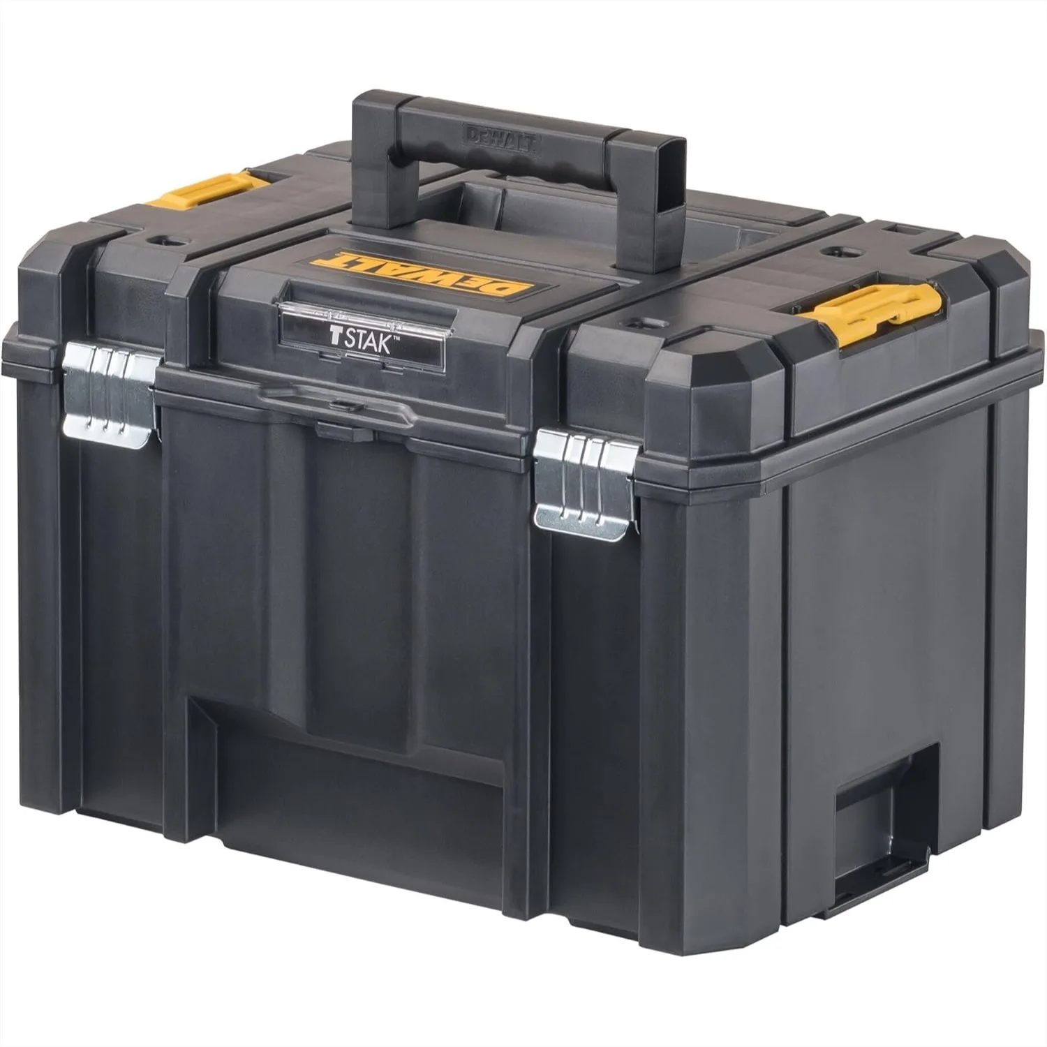 

Tool Box Extra Large, Removable Tray for Easy Access, Stackable with Durable Latches