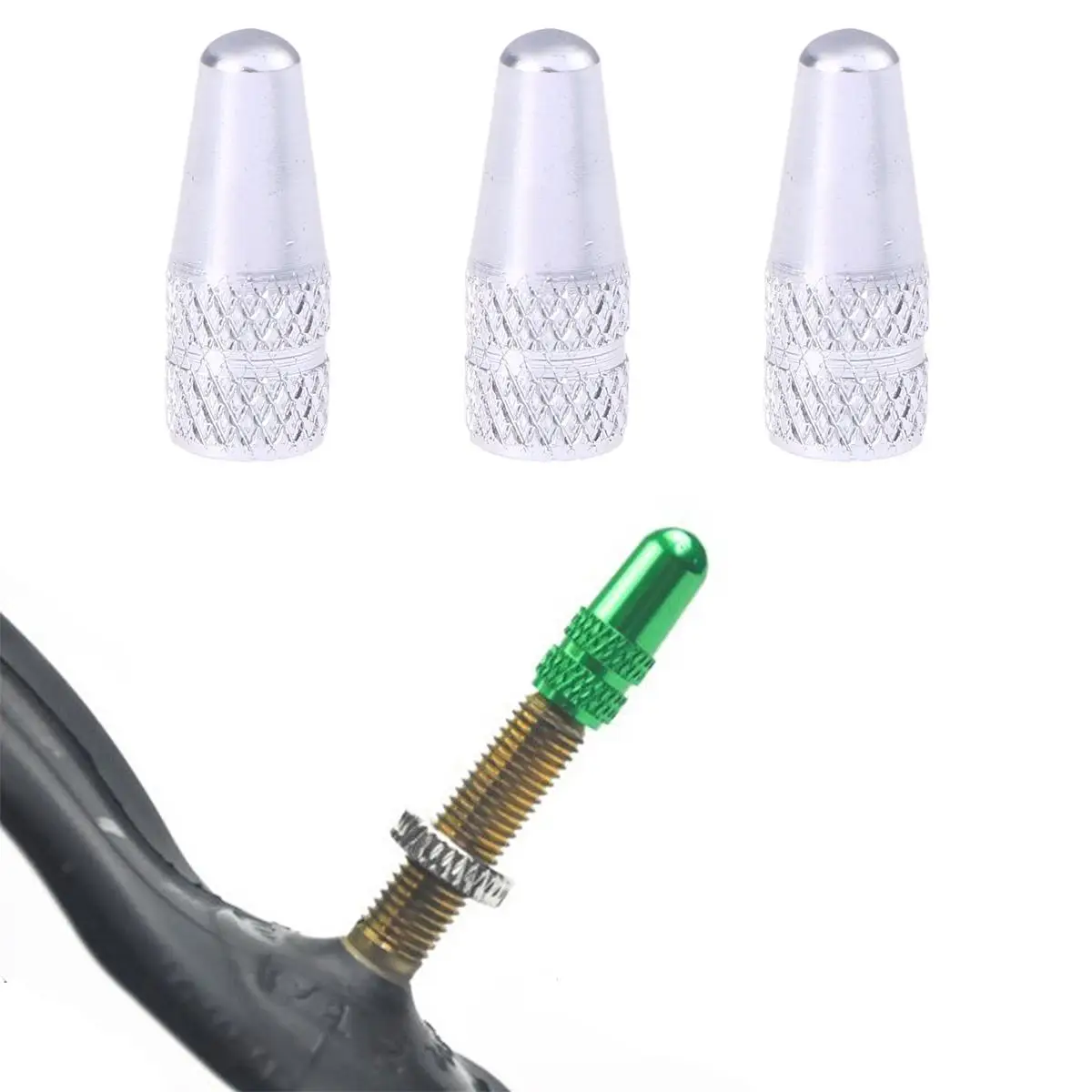 

6 pcs Tire Valve Cap Aluminum Bike Dust Caps for Bicycle Mountain Roadbike Orange Stem Anti Rust Bright Color Fits Various Bikes