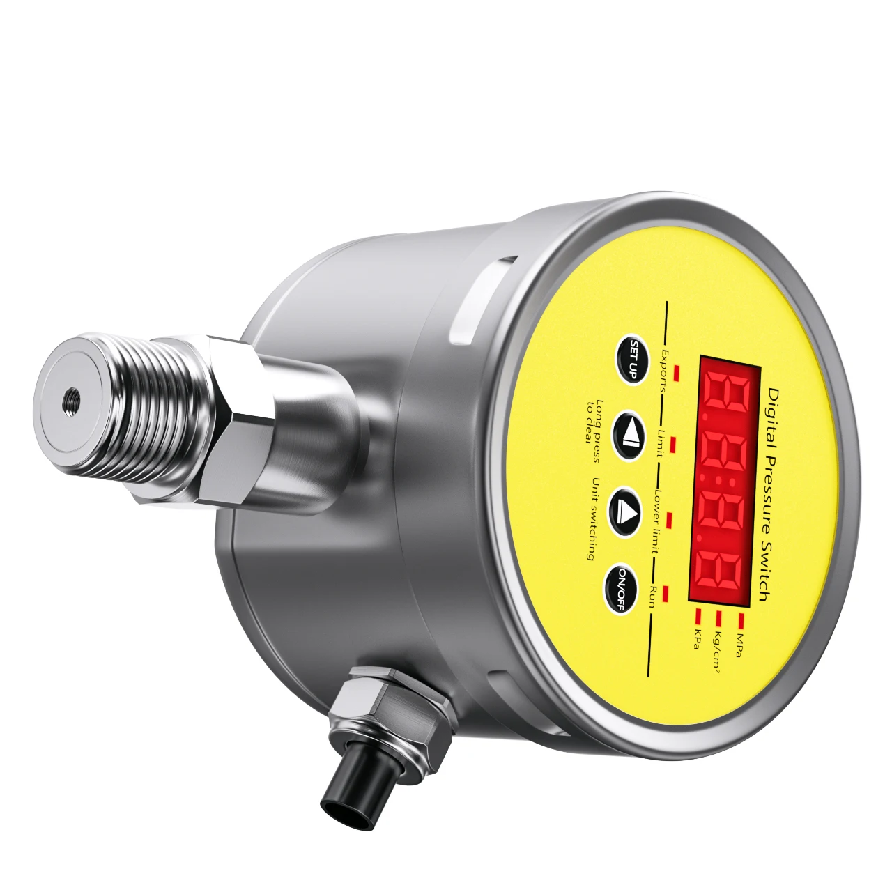 DC24V Air Gas Oil Water Pressure Measurement M20*1.5 Thread 0-30Mpa 0-40Mpa 0-60Mpa Stainless Steel Intelligent Pressure Gauge