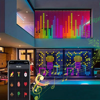 Curtain Lights,Smart LED Wall Lights with APP&Remote,Color Changing String Lights,Dynamic DIY for Bedroom Living Room Christmas