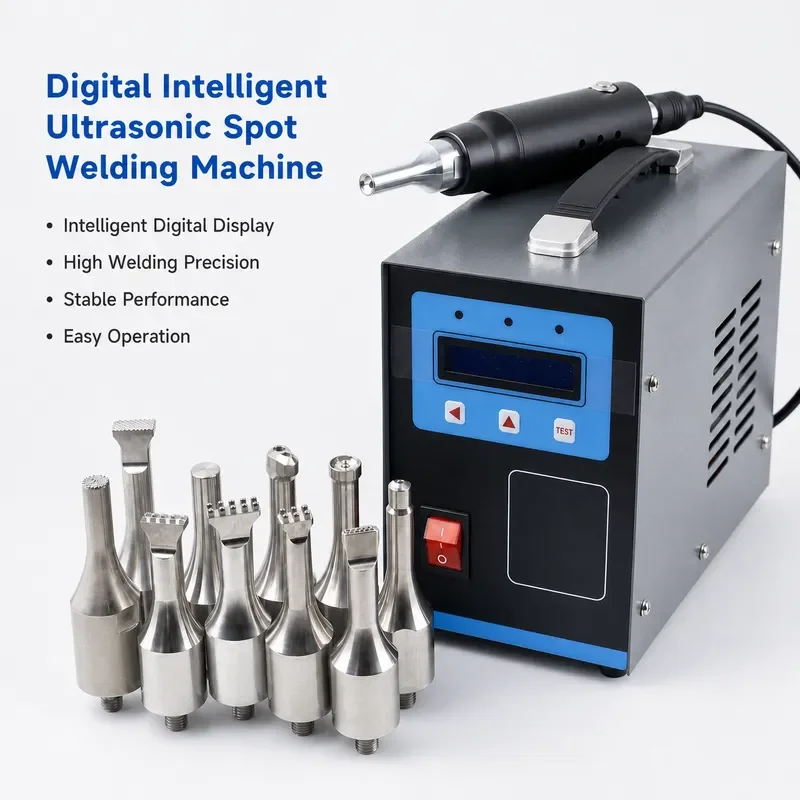 220V 1000W 35KHz Handheld Ultrasonic Spot Welding Machine Portable Plastic Welder for Fabric 0-15mm Thickness