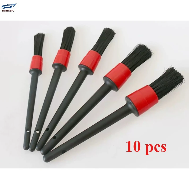 10pcs Car Detailing Soft-Bristle Brush Interior Crevice Dusting Air Vent Cleaning Brushes