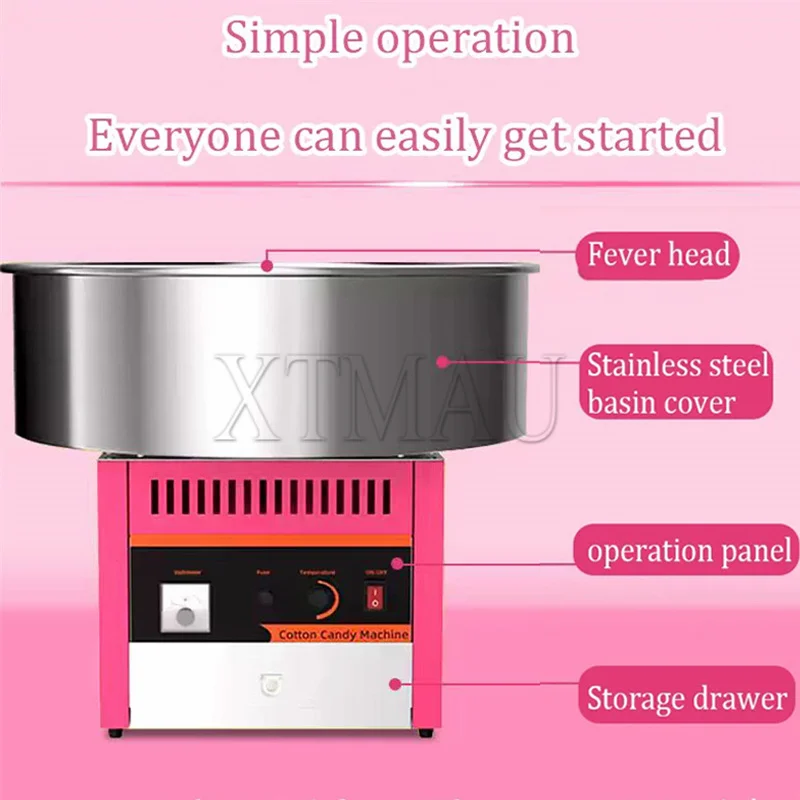 Коммерческая машина для производства сахарной ваты из нержавеющей стали, электрическая машина для изготовления сахарной ваты своими руками