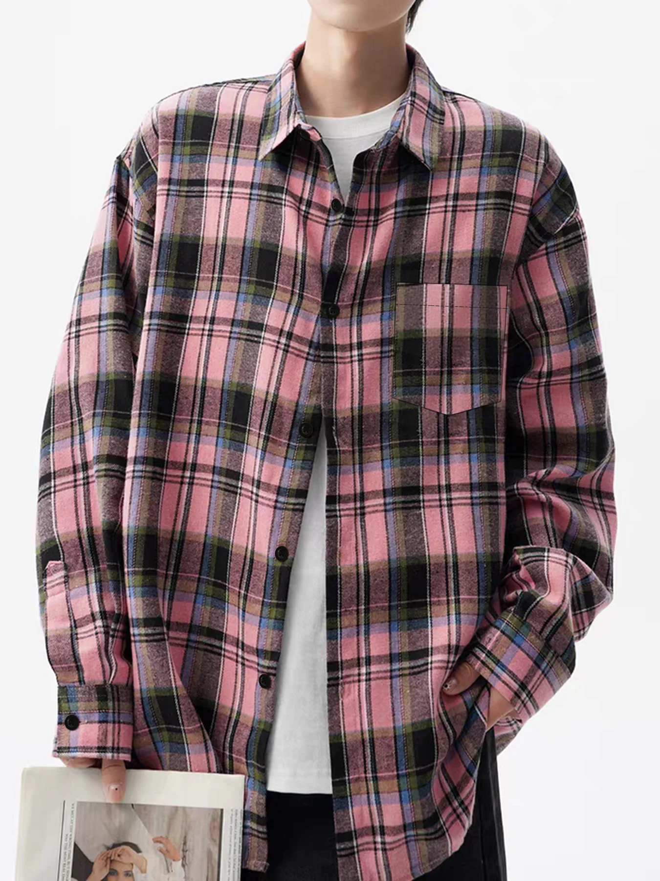 

Осенняя мужская рубашка в американском стиле в стиле ретро, новая повседневная весенне-осенняя клетчатая модная универсальная рубашка с длинными рукавами для ношения на открытом воздухе