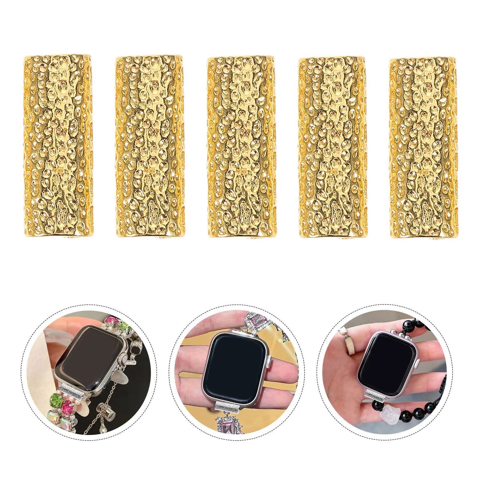 

10Pcs Metal Watch Band Connector Alloy Strap Adapter for Smartwatch Easy to Replace Strong Durability Connector Link Extender