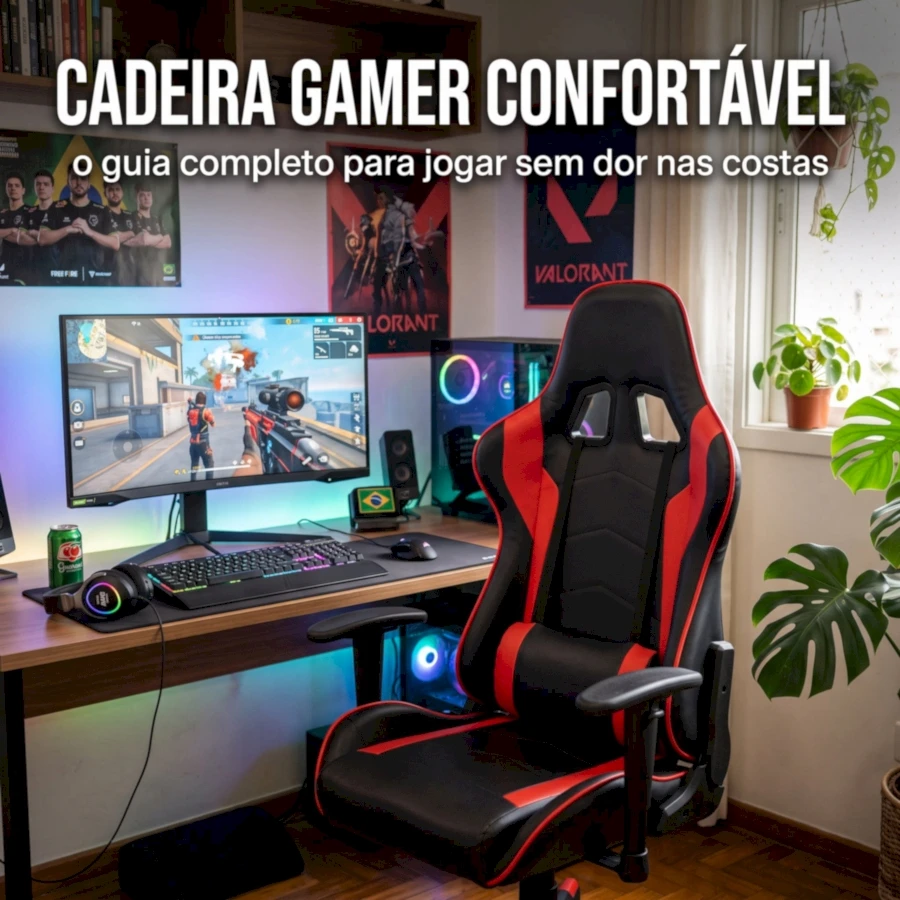 Cadeira gamer confortável: o guia completo para jogar sem dor nas costas
