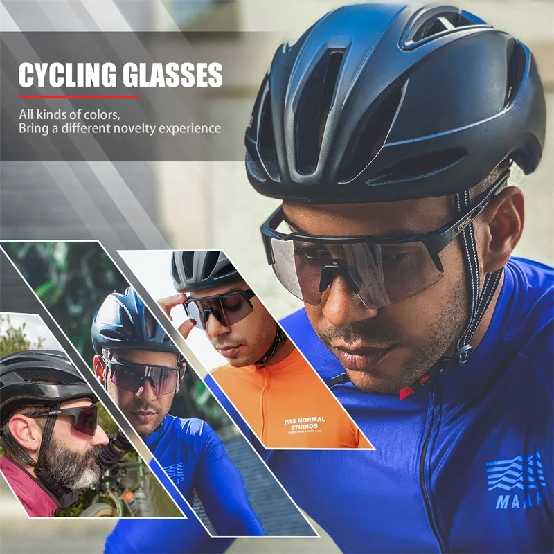 Kapvoe Photochromic Cycling Sunglasses for Men Women Bike Glasses Riding Driving UV400 Mountain Bicycle Goggles Eyewear Sports