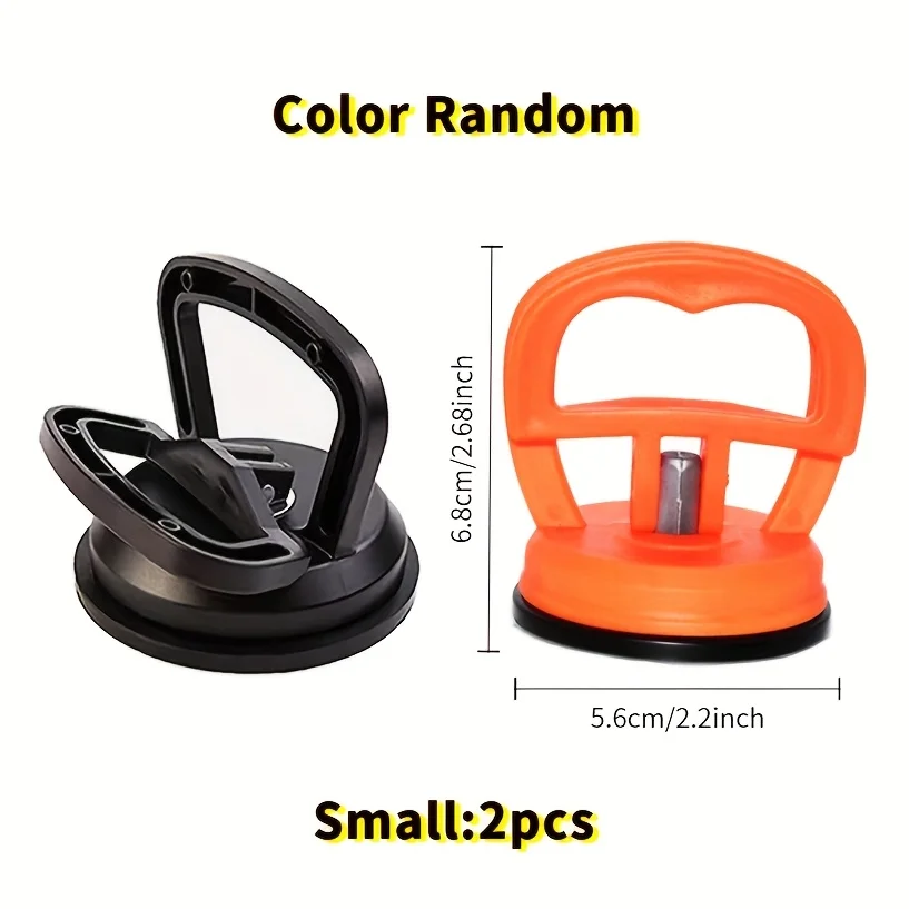 2 peças extrator de impacto de carro, não carregado, material abs, formato de carro, extrator côncavo de sucção de grande tração com disco de sucção de carro para reparo de amassados