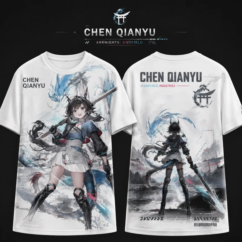 Summer Arknights: Endfield GUGUGAGA Endministrator Chen Qianyu Arcane Last Rite All Over Print Jersey Breathable Quick Dry Tee