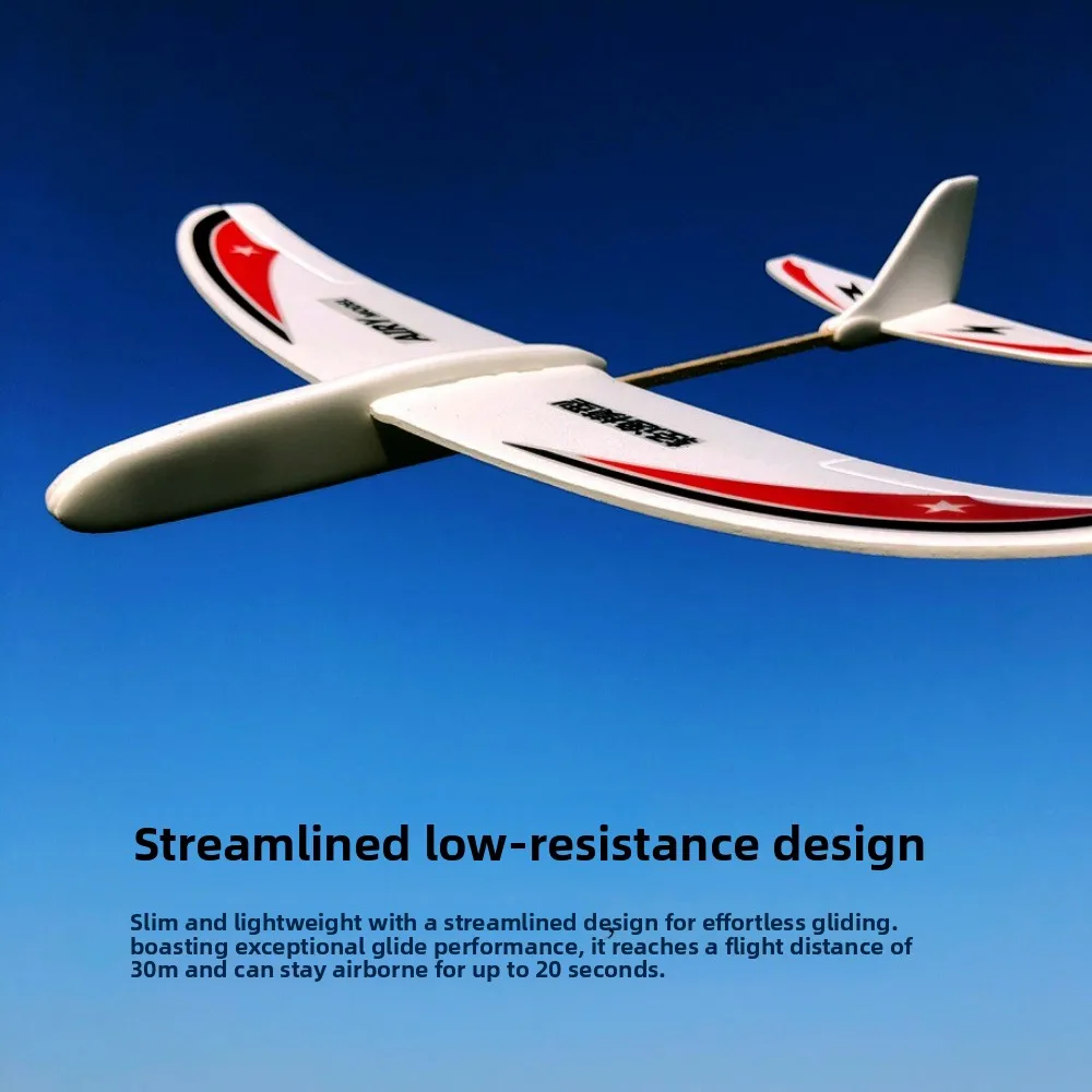 PP Foam Double Wing Airplane Ligthweight Popular Glider Hand Throw Plane Red&Blue Hand Thrown Aircraft for Outdoor