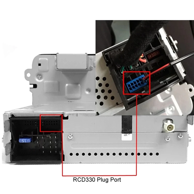 Car Rear View Camera RCA Video Reverse Camera Convert Cable A Delay Timer Relay Filter For- MIB Passat Tiguan Golf