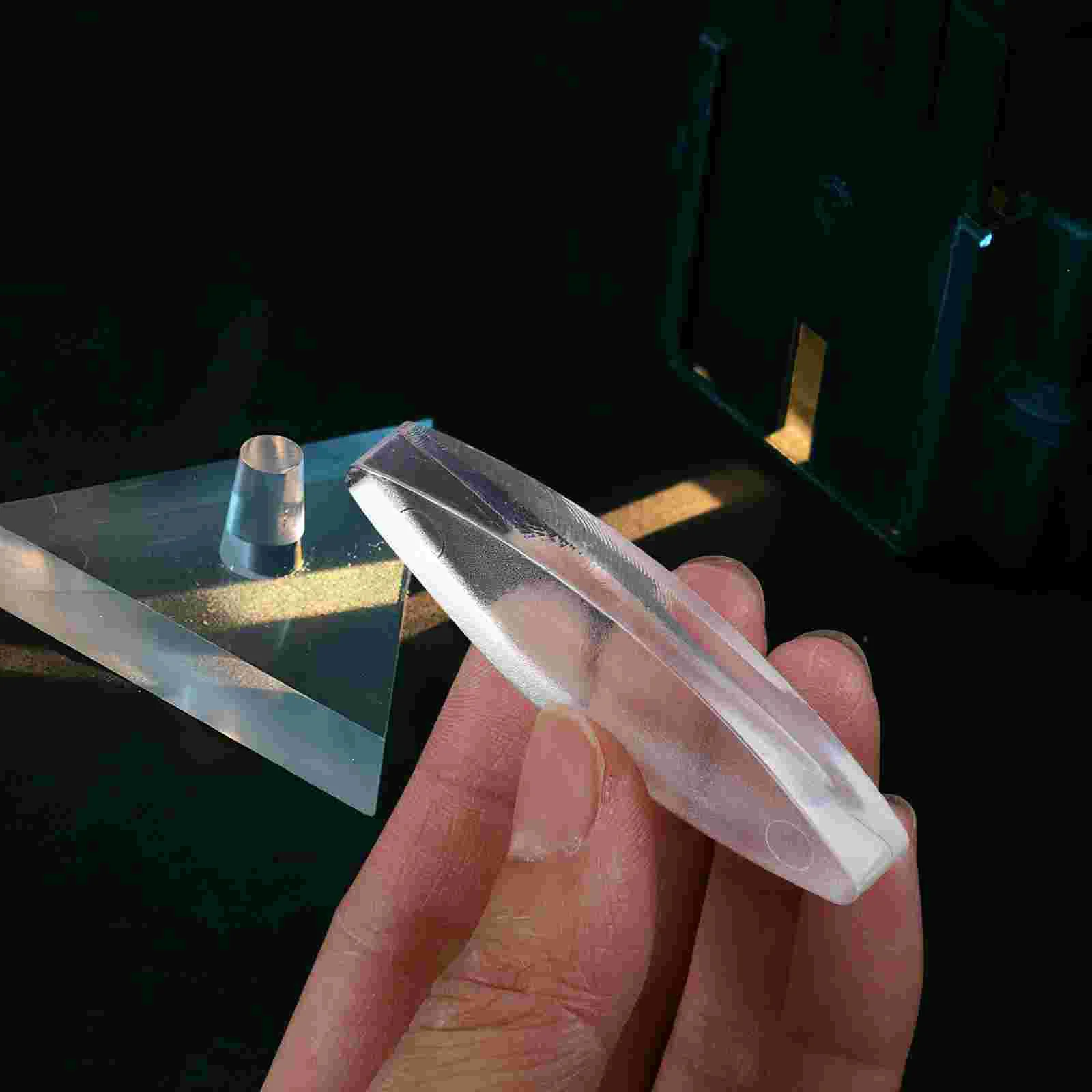 

7 Pcs Optical Lens Acrylic Convex Experiment Equipment Transparent Science Kit Student Concave Teaching Tools