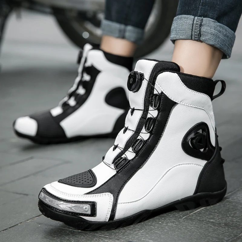 

FourSeasons Unisex Motorcycle Cycling Shoes off Road Racing Boots Travel Equipment Knight Boots for Men And Women