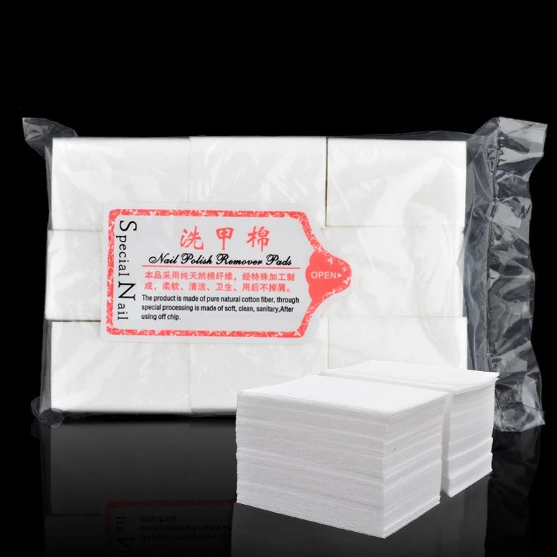 1000Pcs Disposable Nail Polish Remover Pads, Hard Texture Cotton Wipes for Manicure, Nail Art & Makeup Cleansing view 3