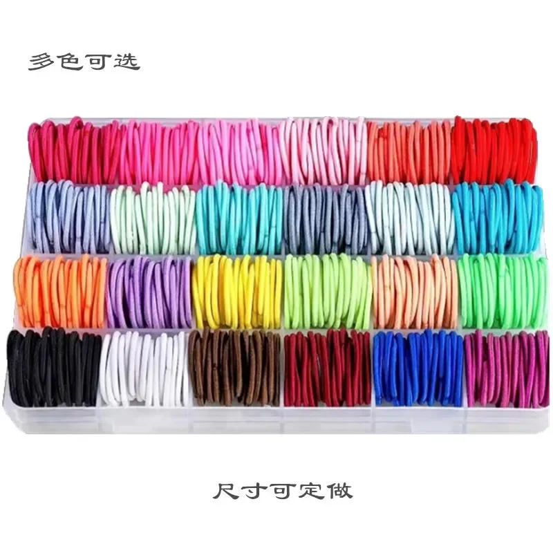 Tiny Colorful Elastics Hair Bands for Infants Kids, Funtopia Multicolor Hair Ties with Organizer Box for Fine To Medium Hair