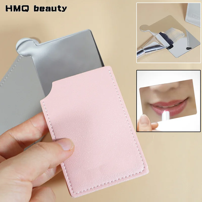 Make-up-Palette aus Edelstahl, tragbarer Make-up-Spiegel mit Farbpalette, kosmetische Mischplatte, Reise-Mischwerkzeug für Schönheit