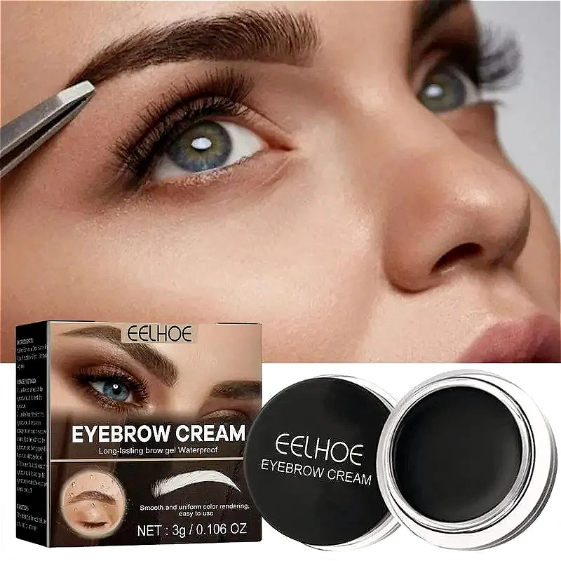 Pomada para cejas resistente al agua de alto pigmento |   Fórmula duradera a prueba de manchas |   Para cejas definidas naturales Maquillaje diario