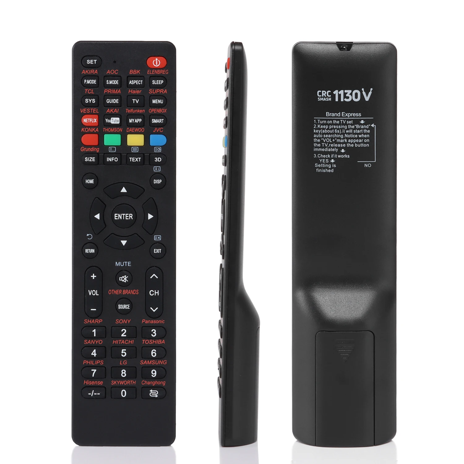 Universal TV Remote Control Use for Sony Philips Samsung Vizio Sharp Toshiba Panasonic Hitachi JVC Hisense TCL Global Version