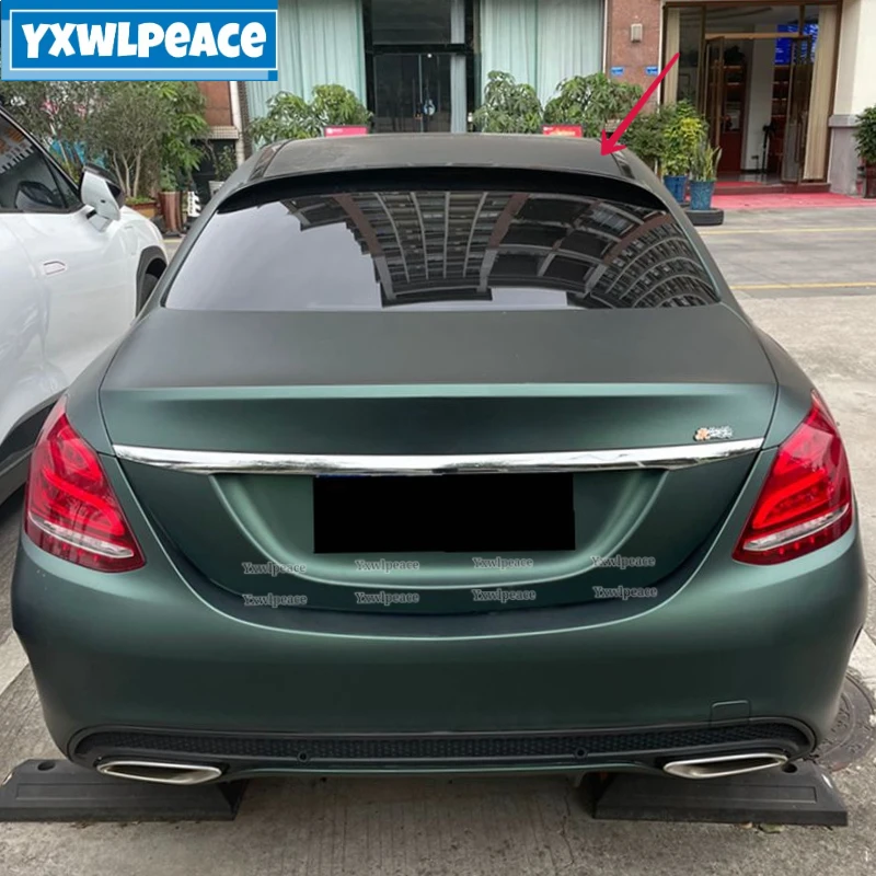 For Mercedes W205 Spoiler 4door Sedan C63 C180 C200 C260 2014-2019 ABS Plastic Rear Window Roof Spoiler Car Accessories