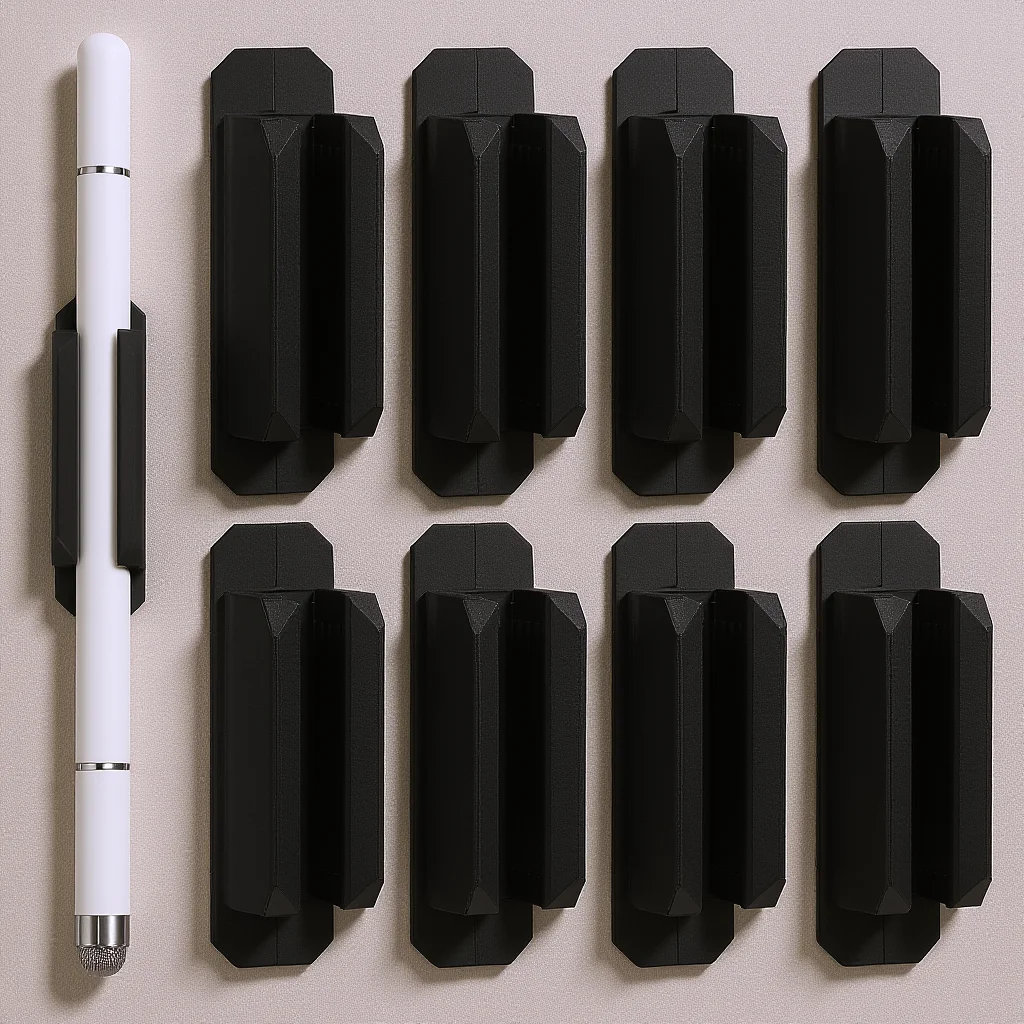 8個のシリコン鉛筆ホルダー 粘着ペンオーガナイザー コンパクト省スペースホルダー オフィス、学校、家庭、デスクトップクリップボード用
