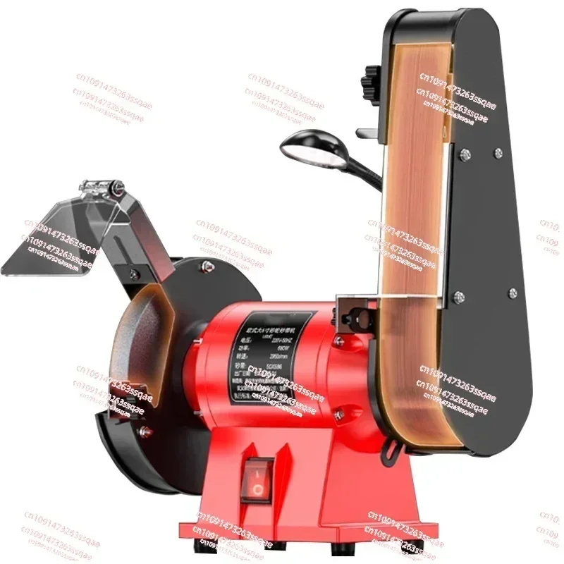 6 Inch Grinding Wheel Belt Machine Household Electric Belt Sander Powerful Grinding Polishing Sharpener Rust Removal Grinder