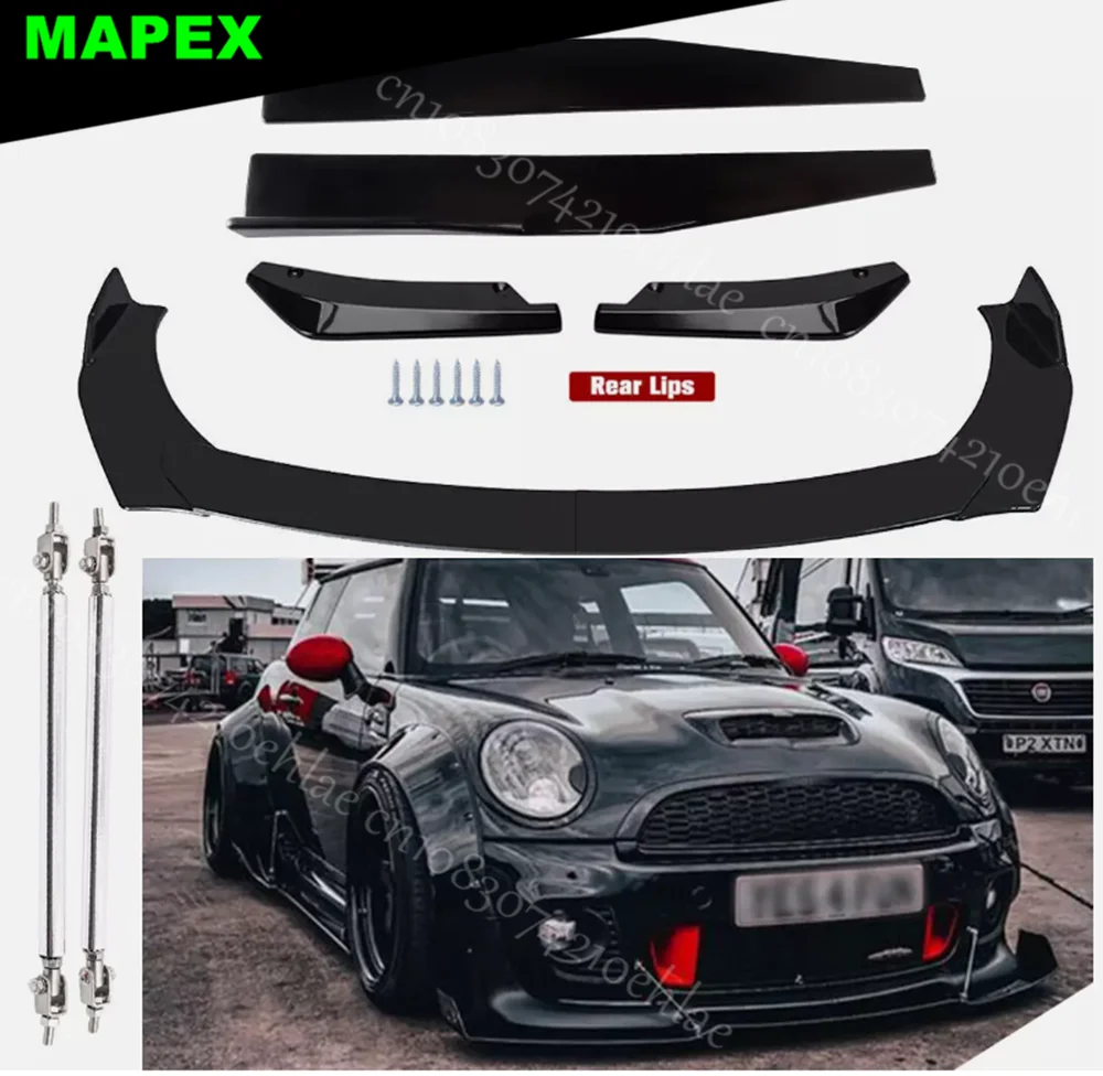 For Mini Cooper Paceman Front Bumper Lip Splitter Lower Spoiler Side Skirt Rear Glossy Black