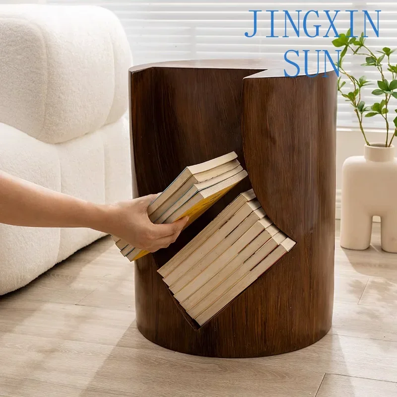 Creative stakes of small coffee table racks  and living room in the Middle Ages, famous Nordic bookcase on the Internet
