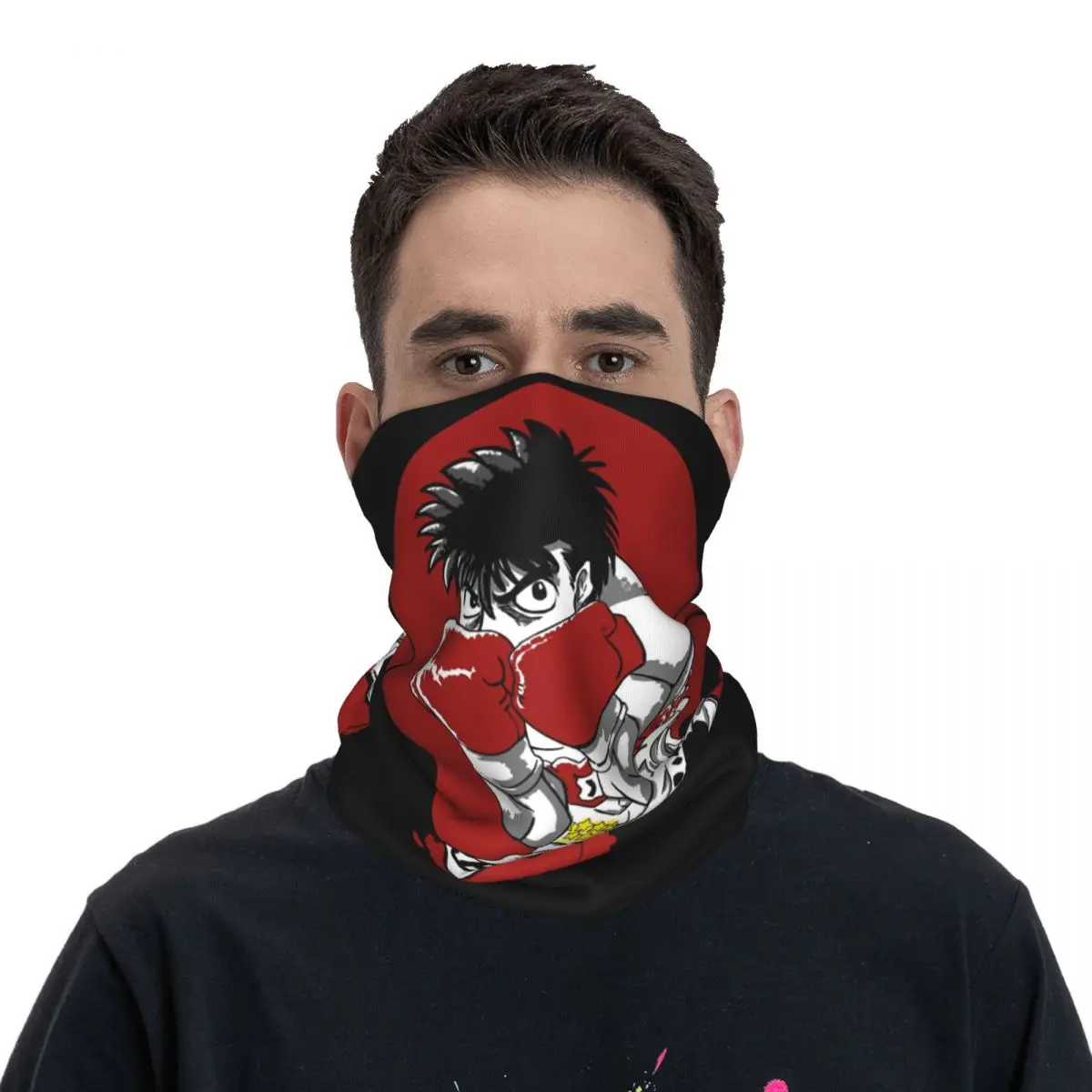 Hajime No Ippo Fighting Spirit Bandana Neck Gaiter Printed Mask Scarf Multi-use Face Mask Running Unisex Adult All Season