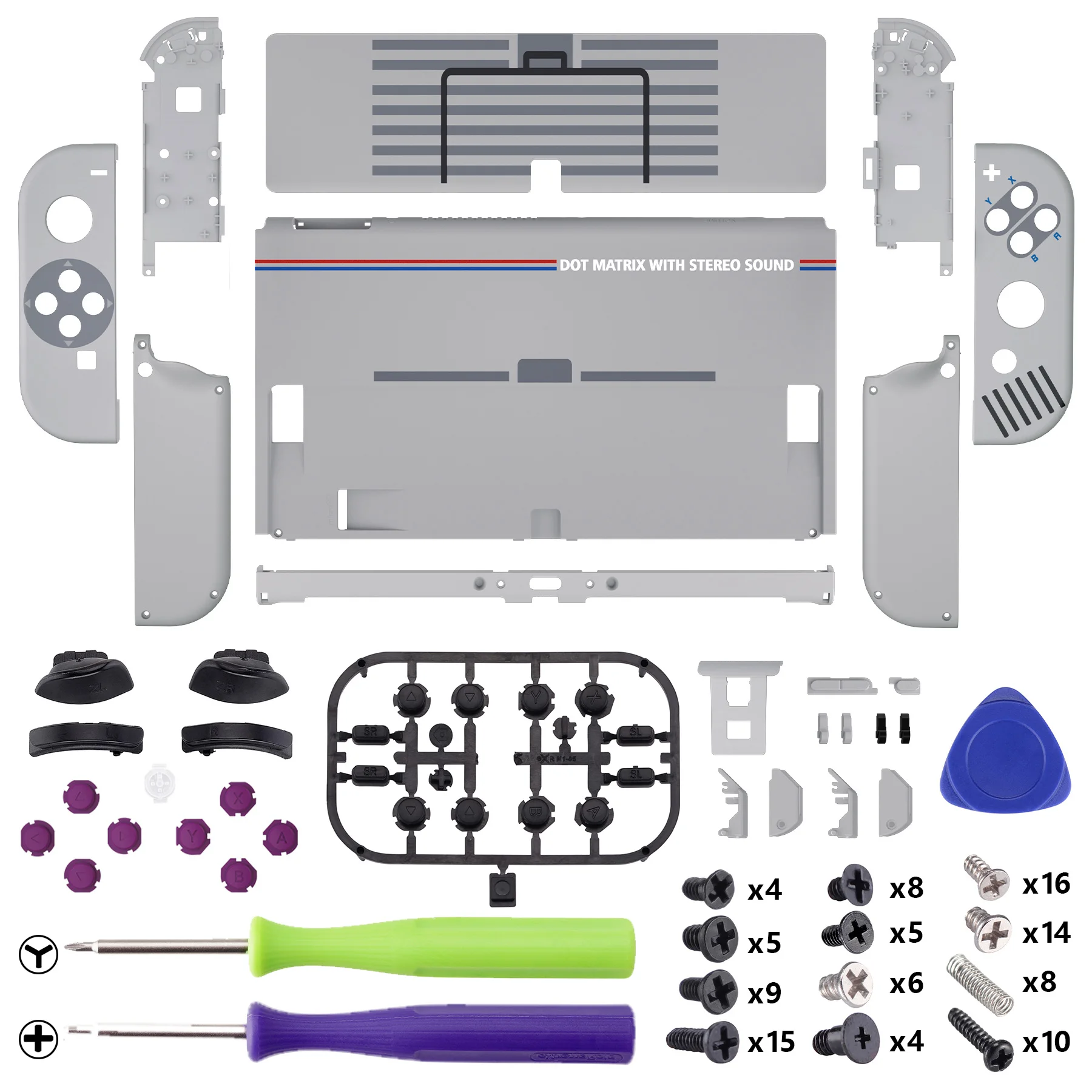 Nintendo Switch用の完全なカスタムシェル,交換用バックプレート