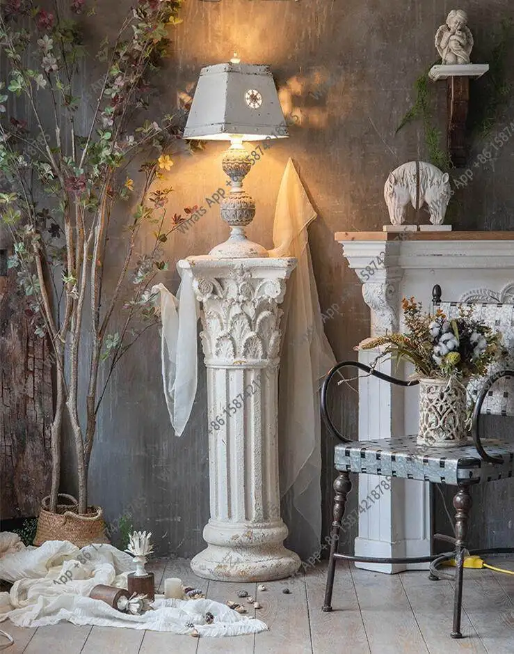 

Американский французский экспортный ретро-орнамент: старинная резная римская подставка для портрета, декор для свадебных окон