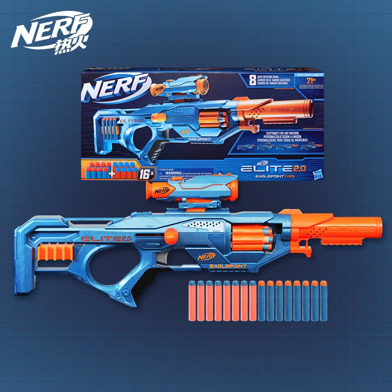 Hasbro-pistola de juguete Nerf/ Heat Elite 2,0 Eagle Air Launcher para niños, juguete de bala suave para exteriores, regalo de cumpleaños para niños, F0424