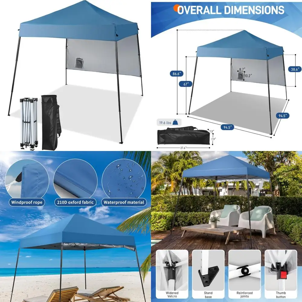 

Outvita 6'x6' Pop Up Canopy Tent Commercial Instant Gazebo Tent, Waterproof & UV Protection Canopy Tent with Slant Legs & 1pc si