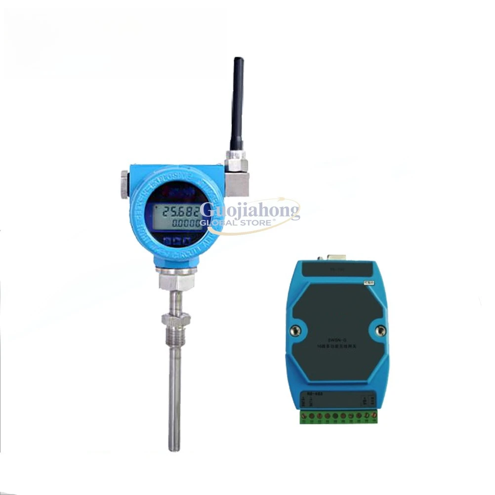 Intelligent digital integrated wireless GPRS temperature transmitter pt100 battery powered wireless temperature sensor