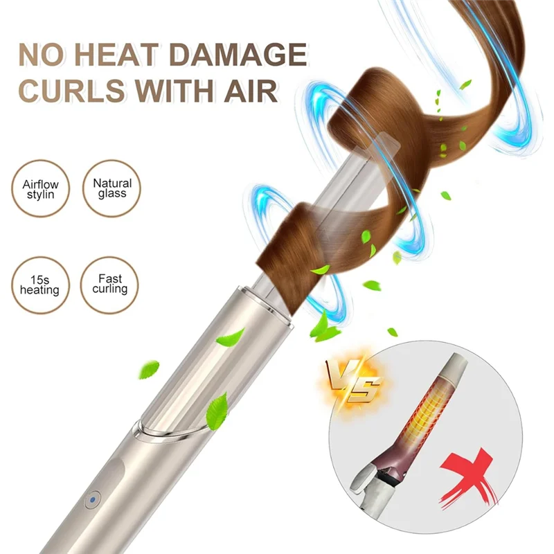 【DURABLE 】For Shark Flexstyle Air Styling& Drying System HD400 Series Auto-Wrap Hair Curling Barrels 1 Pair, Curling Accessories