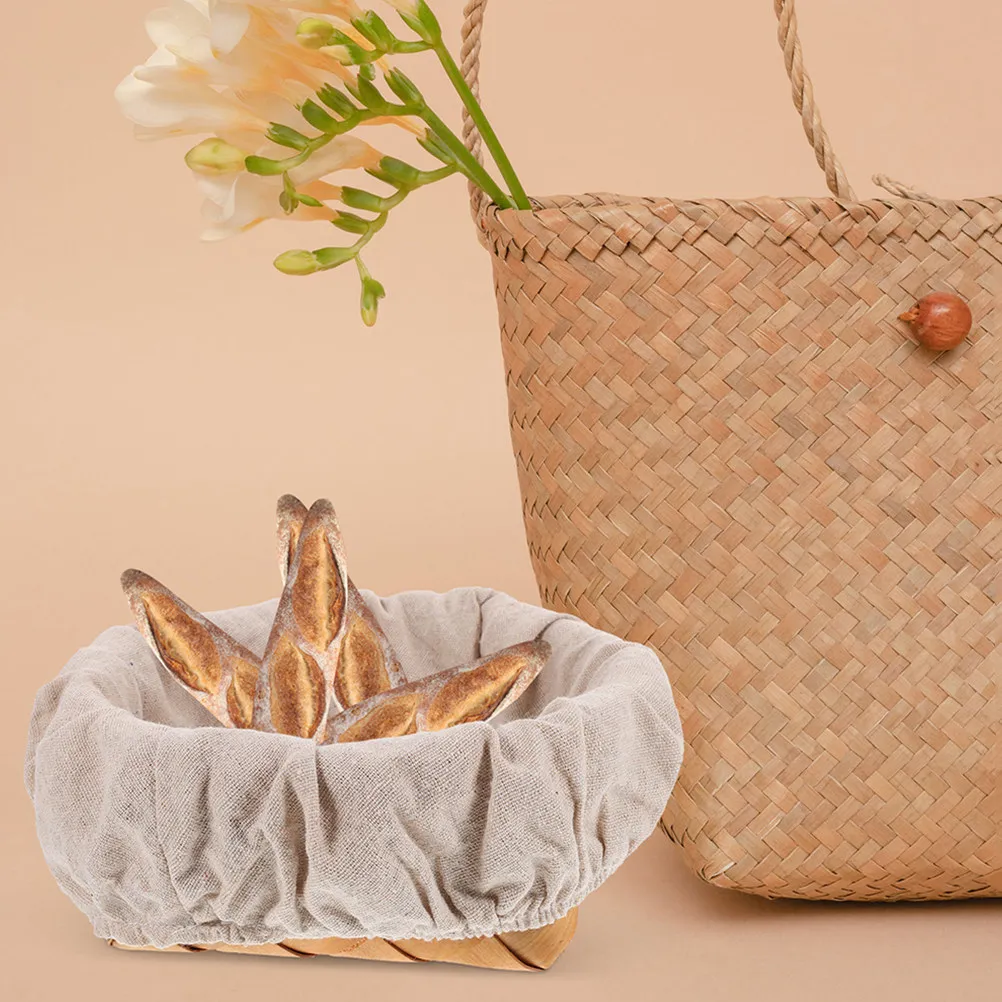 4Pcs Round Sourdough Proofing Basket Liner Cotton Linen Baking Cloth Cover Dough Rising Tool Uniform Expansion Soft