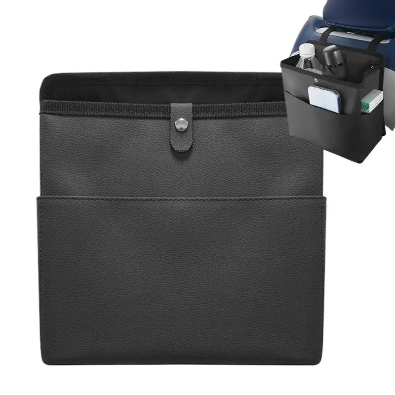 Car Trash Car Garbage Can Back Seat auto Organizer Trash Bin Container Leakproof Storage Organizer Tissue Box Cup Holder Leather