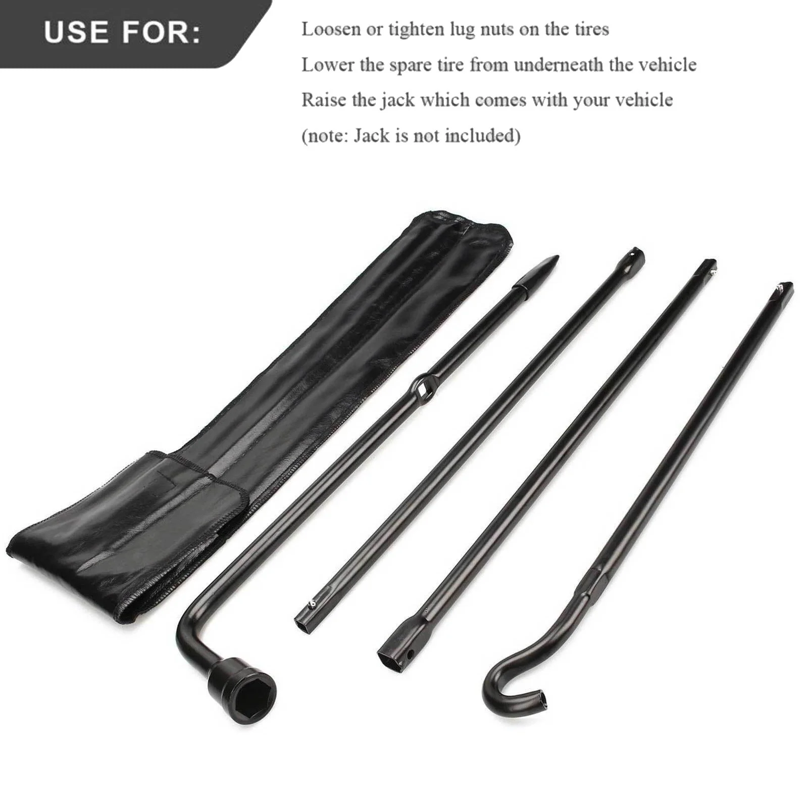 Lug Wrench Set Spare Tire Tool Kit for 2004-2014 Ford F-150, Spare Tire Lug Wrench Tool Jack 2T Scissor Jack Lifting Jack