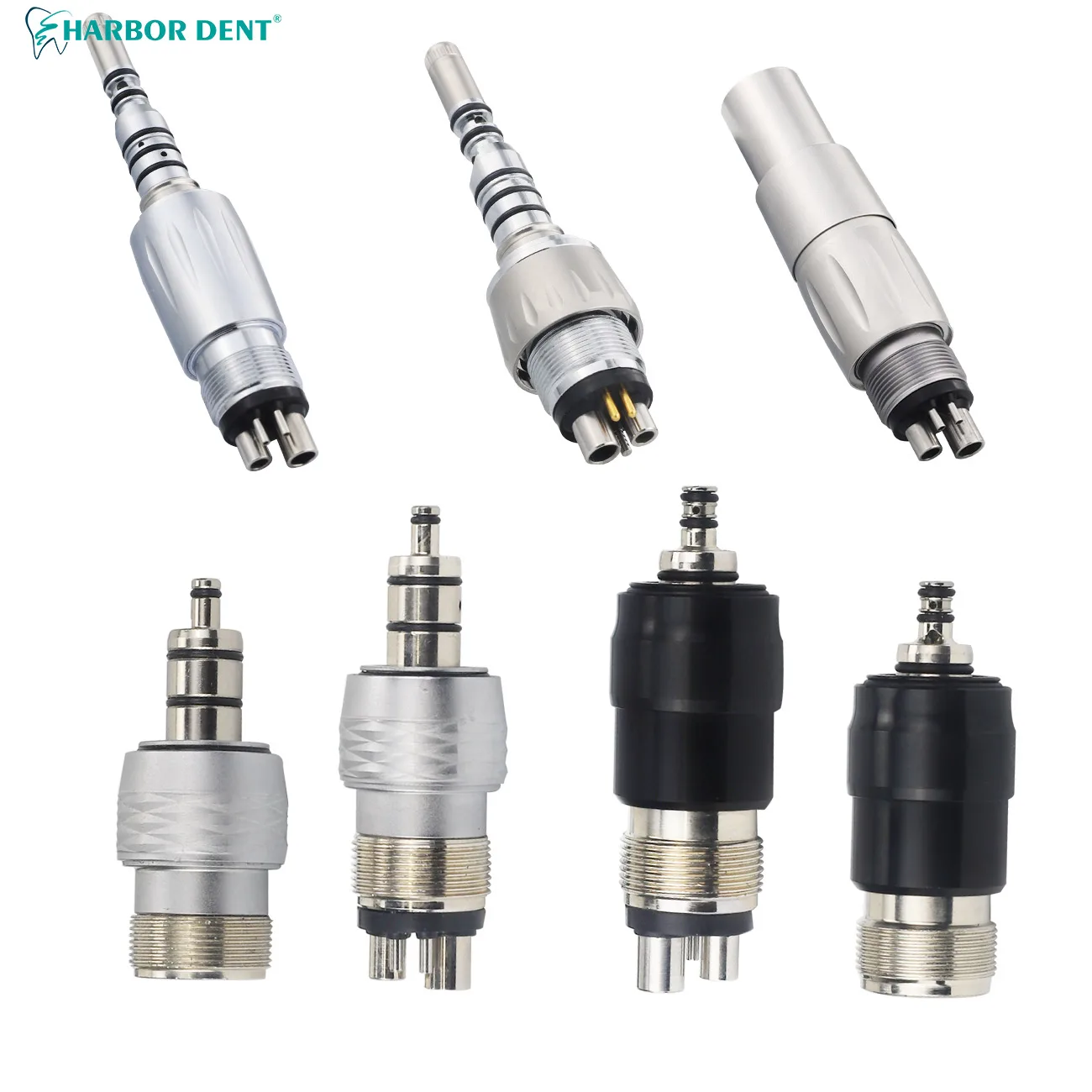 Dental Quick Coupler Swivel Coupling 2/4/6Holes Optical Quick Connector for Dentistry Handpiece Air Turbine LED Coupling Type