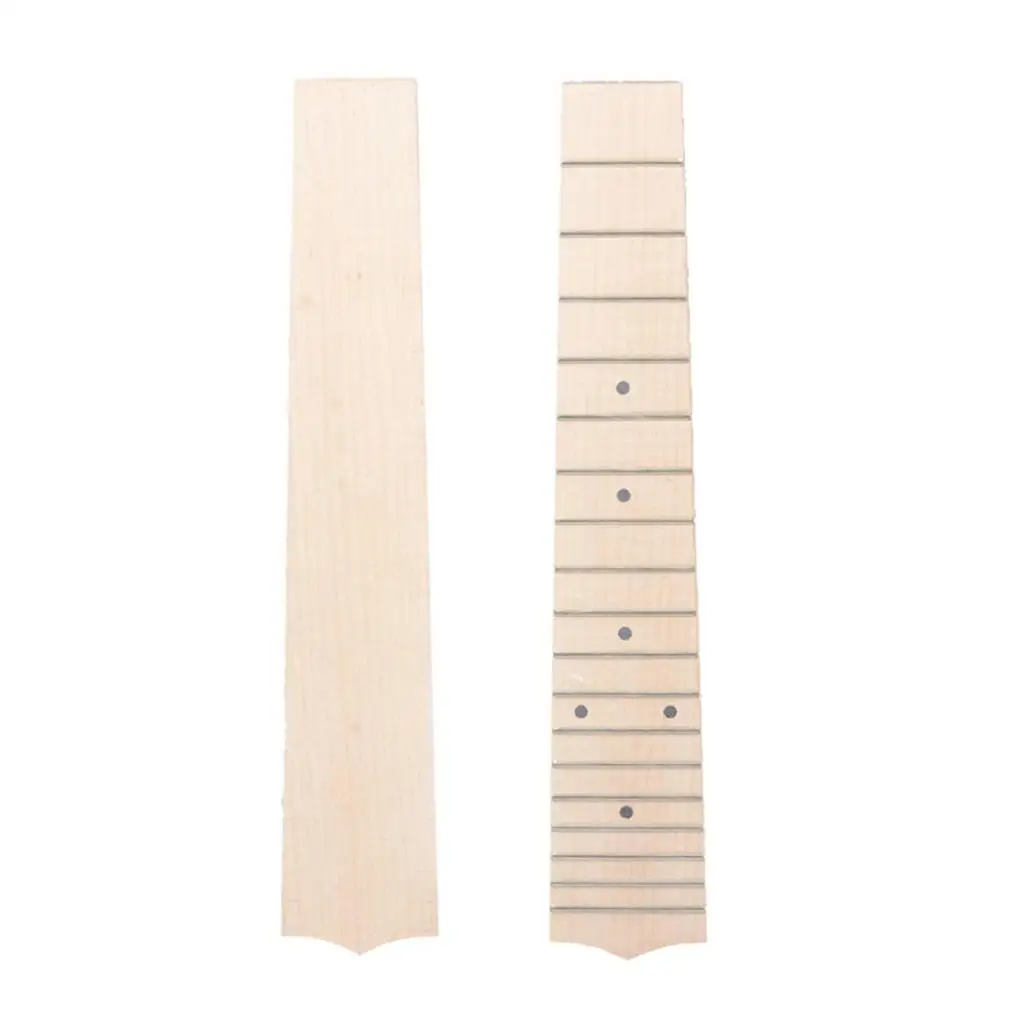 Maple Wood Ukulele Fingerboard 24 Inch Concert 18 Frets Polished Fretboard Ukulele Parts for Luthier Projects