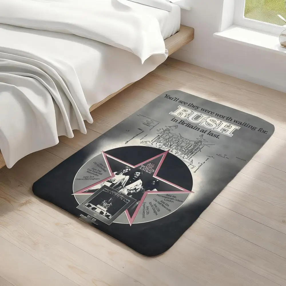 Image 3: Cool Rock Band-r-Rushs tapis de sol doux épaissi antidérapant tapis de porte pour salon décor à la maison tapis en flanelle