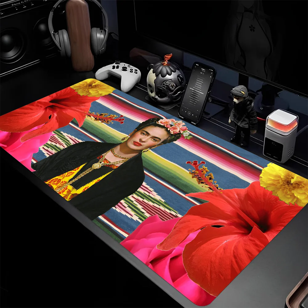 Frida Kahlo Mousepad Large Keyboard Desk Mat Gaming Mouse Pad LockEdge Non-slip Mat