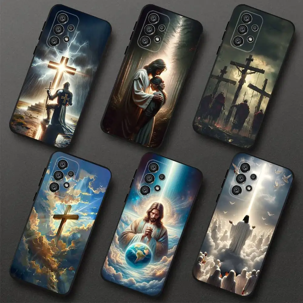 

Faith Christian Religious Jesus Phone Case For Samsung S 25,24,23,22,30,21,10,9,Ultra,Plus,Lite,FE,4,5G Black Soft Case