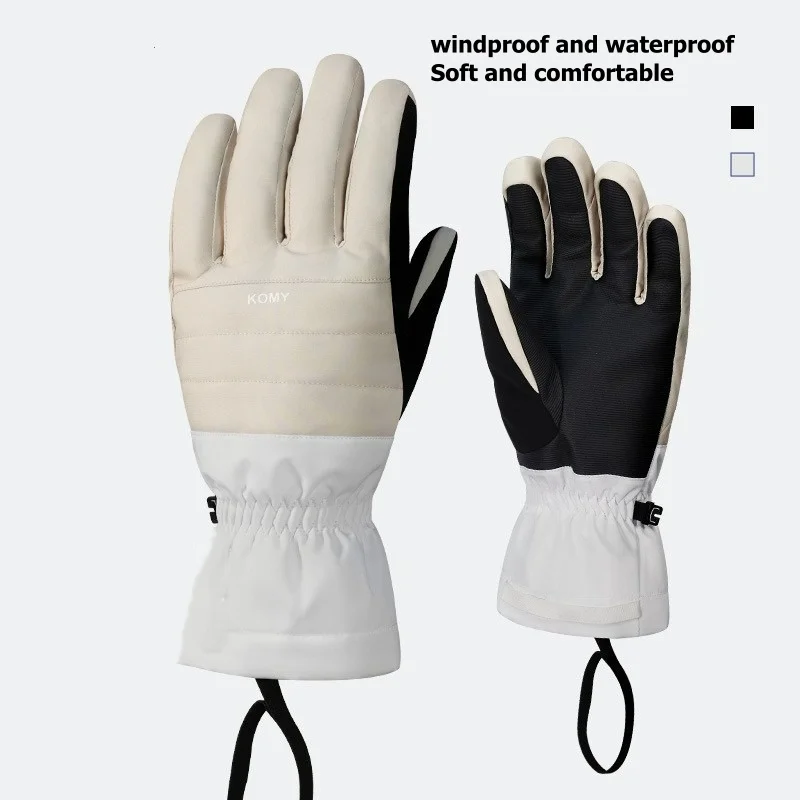 Women Men Riding Gloves Winter Waterproof Outdoor Ski Driving Electric Car Padded Windproof Warm Gloves Men Can Touch Screen