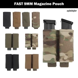 FAST 9-milimetrowa pojedyncza/podwójna saszetka na magazynek pistoletowy MOLLE Mag Pouch z wkładką Quick Release Kydex do GLOCK M9 P226 HK USP